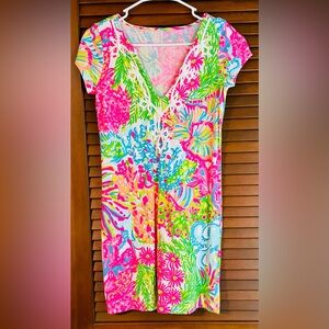 Lilly Pulitzer, Brewster Dress, Lovers Coral. XS